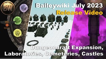 Baileywiki July 2023 Release - New Terrains, Laboratories, Castles, 3D Cemeteries, Dungeondraft Pack
