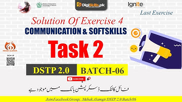 communication and soft skills exercise 4 batch 06 | task 2