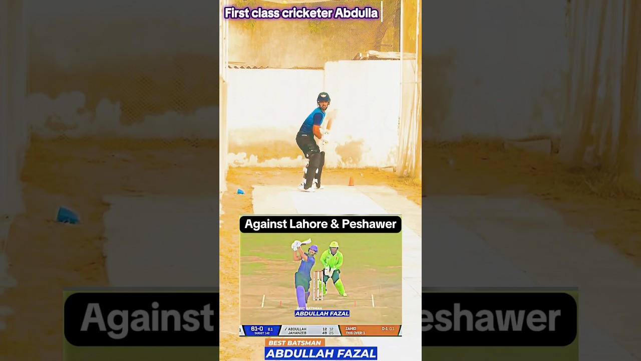 Best player of PCB National t20 cricket Championship 2025 Abdullah Fazal against Lahore and peshawer
