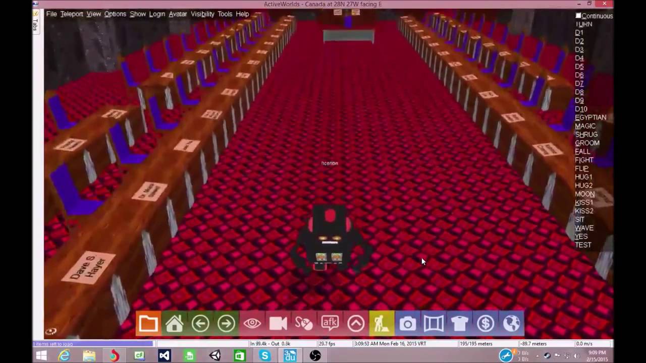 Creating a Robot for Active Worlds