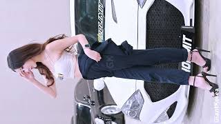 4K Fancam 모델 나리 Dark Navy Mechanic Costume 2 튜닝카 페스티벌 송도컨벤시아 260117