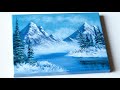 Winter Painting Winter Mountain Painting Acrylic Painting Tutorial