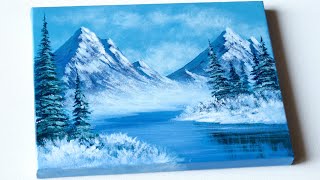 Winter Painting | Mountain Painting | Acrylic Painting Tutorial