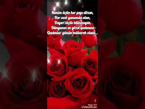 Whatsapp üçün Heyat yoldaşına aid 💝8 Mart tebriki💝 🌹