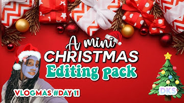 My Christmas Editing pack || green background’s + fonts and many more // Vlogmas day 11