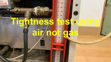 TIGHTNESS TEST USING AIR, gas tutorial on carrying out a tightness test and find a leak using air.
