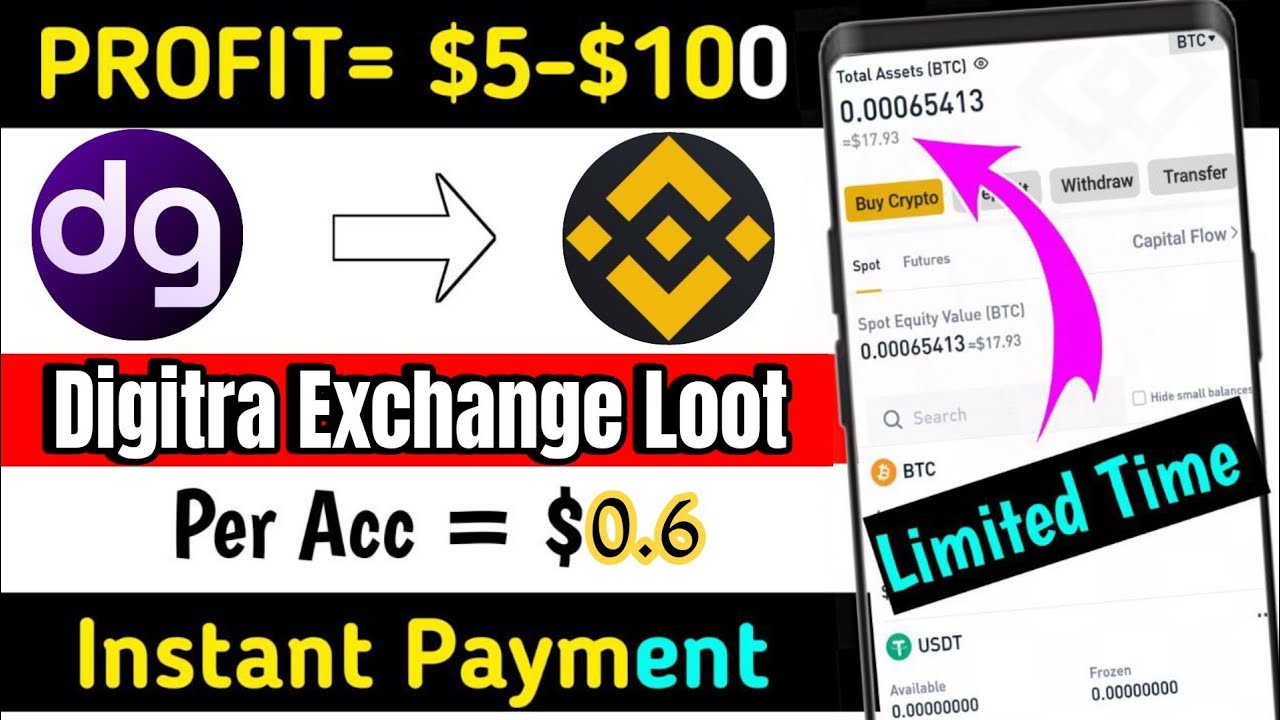 0.6$ Instant Received | Unlimited Trick | New Crypto Loot | Digitra Exchange loot | Withdrawal |