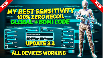 New Update 2.1/2.3!🔥Best Sensitivity CODE+Control Setting PUBG Mobile | BGMI After Update 2.1