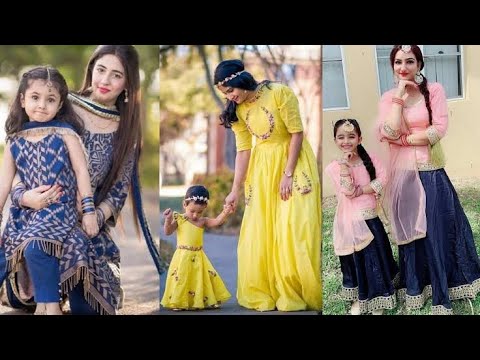 Matching Mother Daughter Dresses 2023 || Mom & Kids Outfit