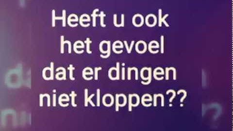 Er klopt iets niet! Wees alert!