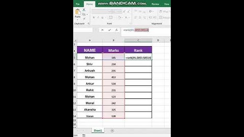#shorts How to use Rank Function MS Excel #youtubeshorts   #excel