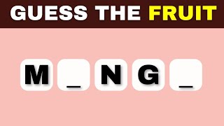 Can You Guess The Fruit Without Vowels? Test Your Skills with This VowelFree Challenge!