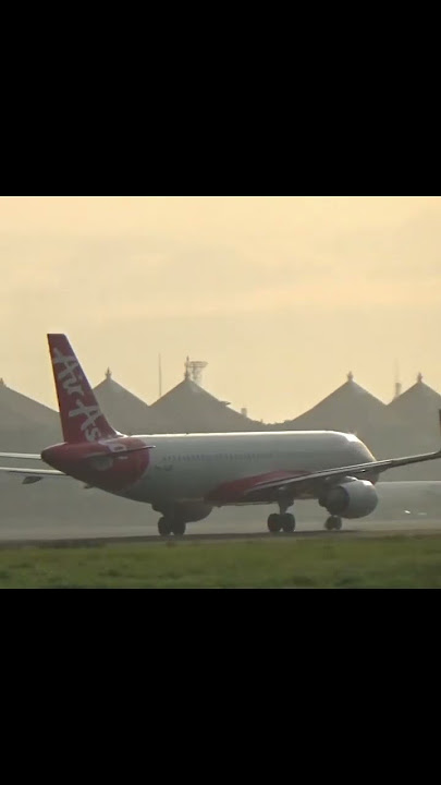 Indonesia Air Asia albino A320 departing #aviation #planespotting #airasia #shorts