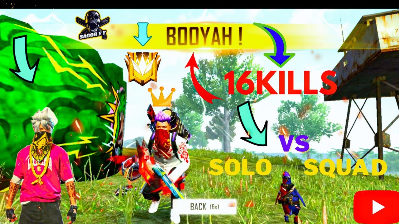 Sagor Ff Robi 16 KILLS OVER POWER GAMEPLAY🔥 | Solo VS Squad | SAGOR FF | RANK MATCH ...