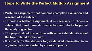 Best Guidance to Complete the Matlab Homework