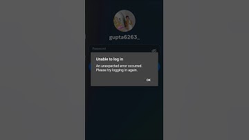 Instagram unable to log in / Instagram an unexpected error occurred please try logging in  again