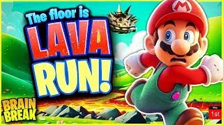 Super Mario Run - The Floor is Lava - Brain Break Chase - Just Dance - Matthew Wood