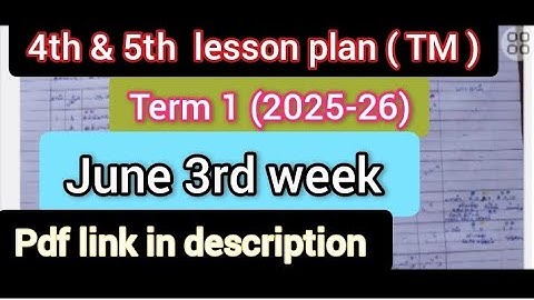 June 3rd week|4th & 5th|lesson plan|TM|Term1|2025-26 ennum ezhuthum @Kalvi-Namkaiyil-KNK-Ramayee-tr