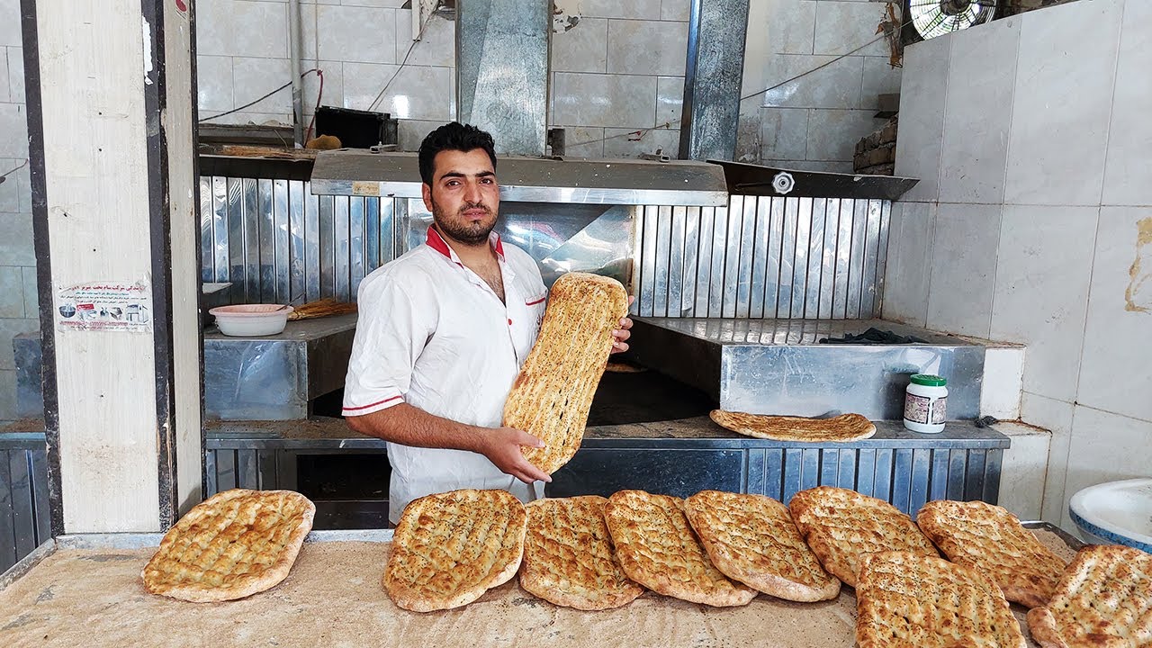 Barbari Bread Bakery Traditional Iranian Bread Sesame Barbari Recipe YouTube
