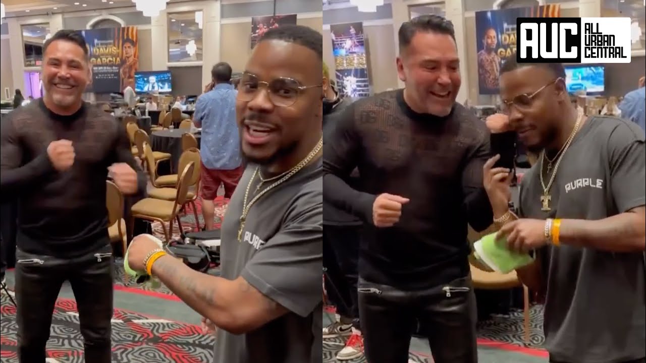 de la hoya fish net Haha Davis Clowns Oscar De La Hoya For Wearing A See Through Fishnet Shirt