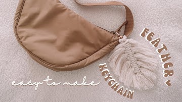 Feather Keychain Tutorial | Macrame Feather keychain | DIY MACRAME