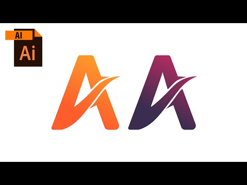 Hướng dẫn thiết kế logo chữ A | Tự học Illustrator | Tấn CF