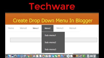 Create Drop Down Menu In Blogspot Bangla