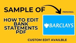 How to edit Bank Statement PDF | Barclays Bank Statement | Convert PDF to Word