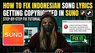 HOW TO FIX INDONESIAN SONG LYRICS GETTING COPYRIGHTED IN SUNO | STEP BY STEP TUTORIAL | GELMUSIC