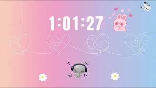 1-Hour 🌺Pomodoro Countdown Timer 🎶l BTS l Study with me l Focus Timer l (Music) study with me Lofi -