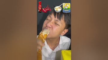 Bánh Mỳ Chấm Sữa Tươi Và Sốt Cay Samyang #shorts