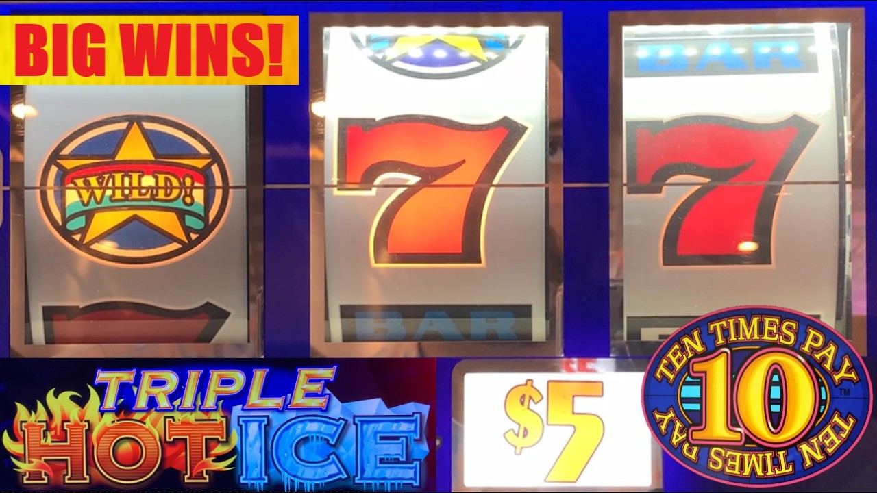 BIG WINS! Red White & Blue WILD + 10 Times Pay + Triple Hot Ice +