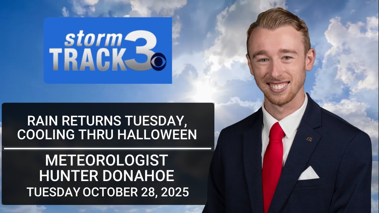 Rain returns Tuesday, drier for rest of week - AM Weather 10/25/2025 ...