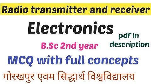 radio transmitter and receiver bsc 2nd year || MCQ with full concepts || DDU and SU