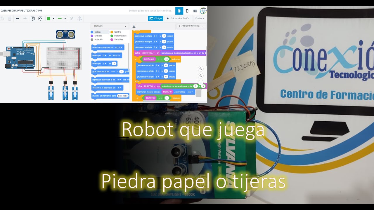 9 ROBOT QUE JUEGA PIEDRA PAPEL O TIJERA CON ARDUINO Y TINKERCAD POR ...