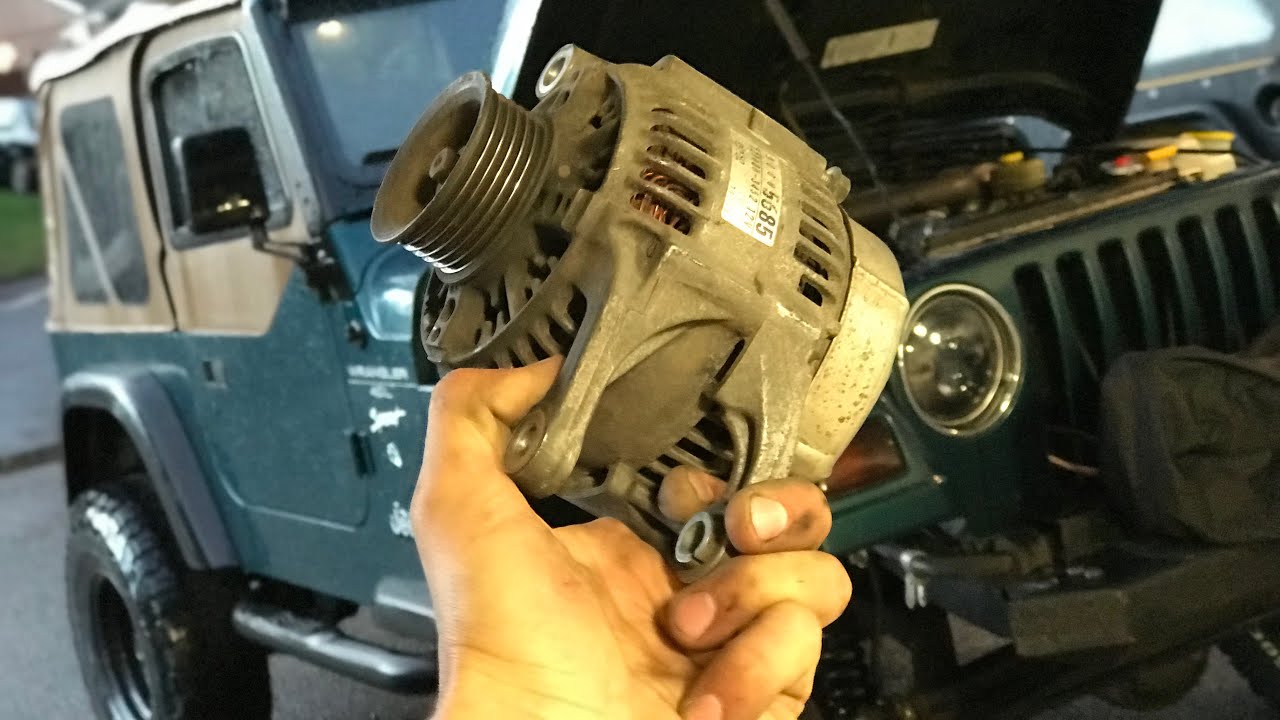 How to Change Alternator On JEEP Wrangler 1997 | Wrangler Alternator