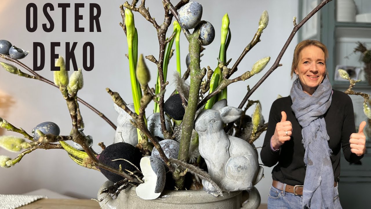 Ostergesteck Idee mit Magnolien & Narzissen für Ostern 2024 💛 Tipps & Tricks für zu Hause 💛