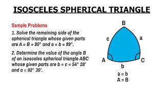 Isosceles Spherical Triangles