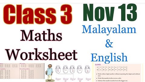 Class 3 Maths worksheet november 13|November 13| kite victers std 3 Maths class