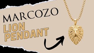 Close Up Look at the Marcozo Lion Necklace Detailed Design