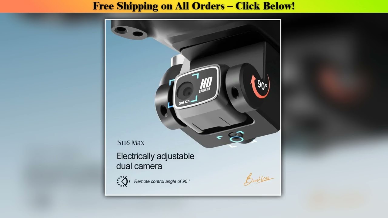 S116 MAX Drone 4K ESC HD Camera Brushless Motor Obstacle Avoidance Helicopter One Key Take off