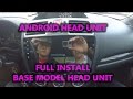 Android Head Unit FULL INSTALL VIDEO! BASE  Subaru WRX STI FORESTER 2015 CAR AUDIO rk3188