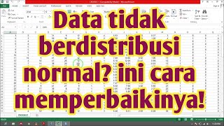 CARA MENGOBATI DATA TIDAK BERDISTRIBUSI NORMAL DENGAN TRANSFORMASI DATA DAN OUTLIER #STATISTIK1