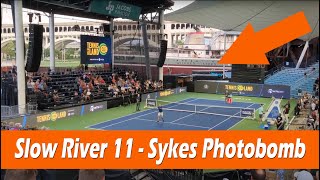 Slow River 11: Wilfred Sykes Photobombs Tennis in the Land on the Cuyahoga River