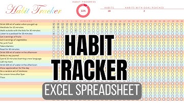 Habit Tracker Spreadsheet (Excel)