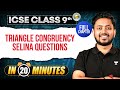 Triangle Congruency | Selina ICSE Class 9 Maths Solutions | Shubhanshu Sir