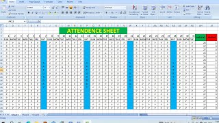 How to make Attendance Sheet in Ms Excel  Professional  Attendance Sheet | MS Excel.