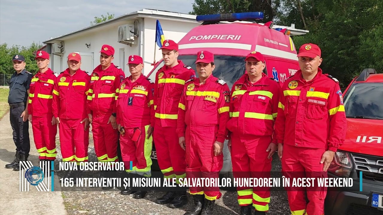165 intervenții și misiuni ale salvatorilor hunedoreni în acest weekend