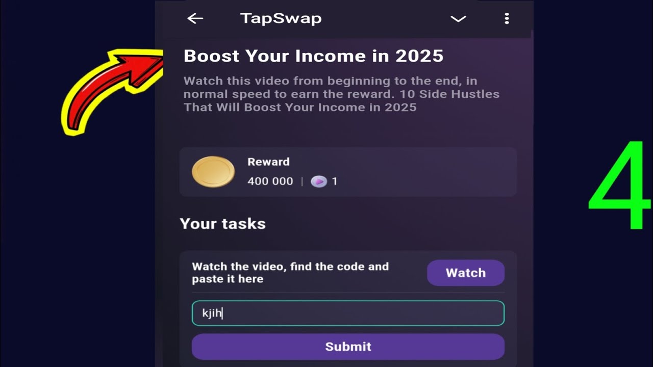 Boost Your Income in 2025 | Tapswap Code | 10 Side Hustles That Will Boost Your Income in 2025
