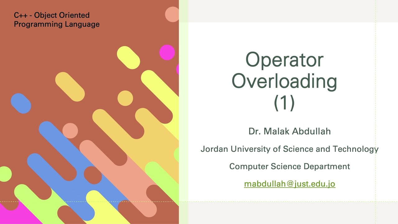 12- Operator Overloading (part 1) - YouTube